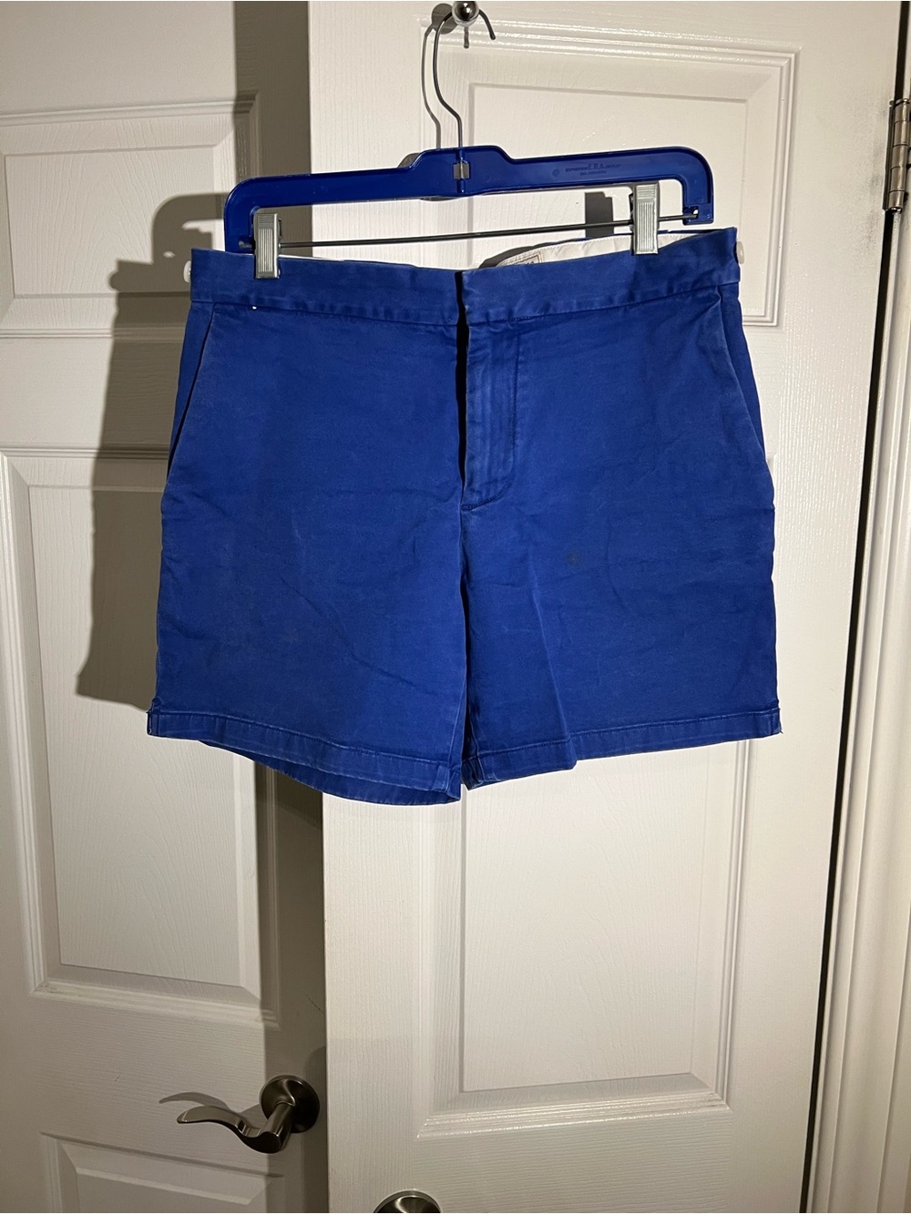 Club Monaco Bright Blue Men's Flat Front Cotton Shorts